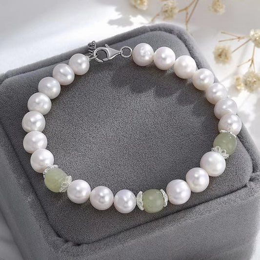 New Design Natural Stone Agate Turquoise Beaded Bracelet Classic Style Stainless Steel Ball Pattern Women Gift